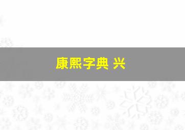 康熙字典 兴